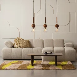Sale WOOOD Musa Vloerkleed Natural, Yellow