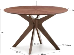 Outlet Kave Home Naanim Eettafel Bruin