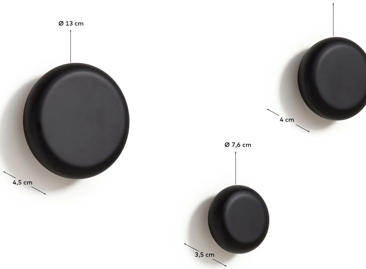 Discount Kave Home Nadue (Set 3) Kapstok Zwart