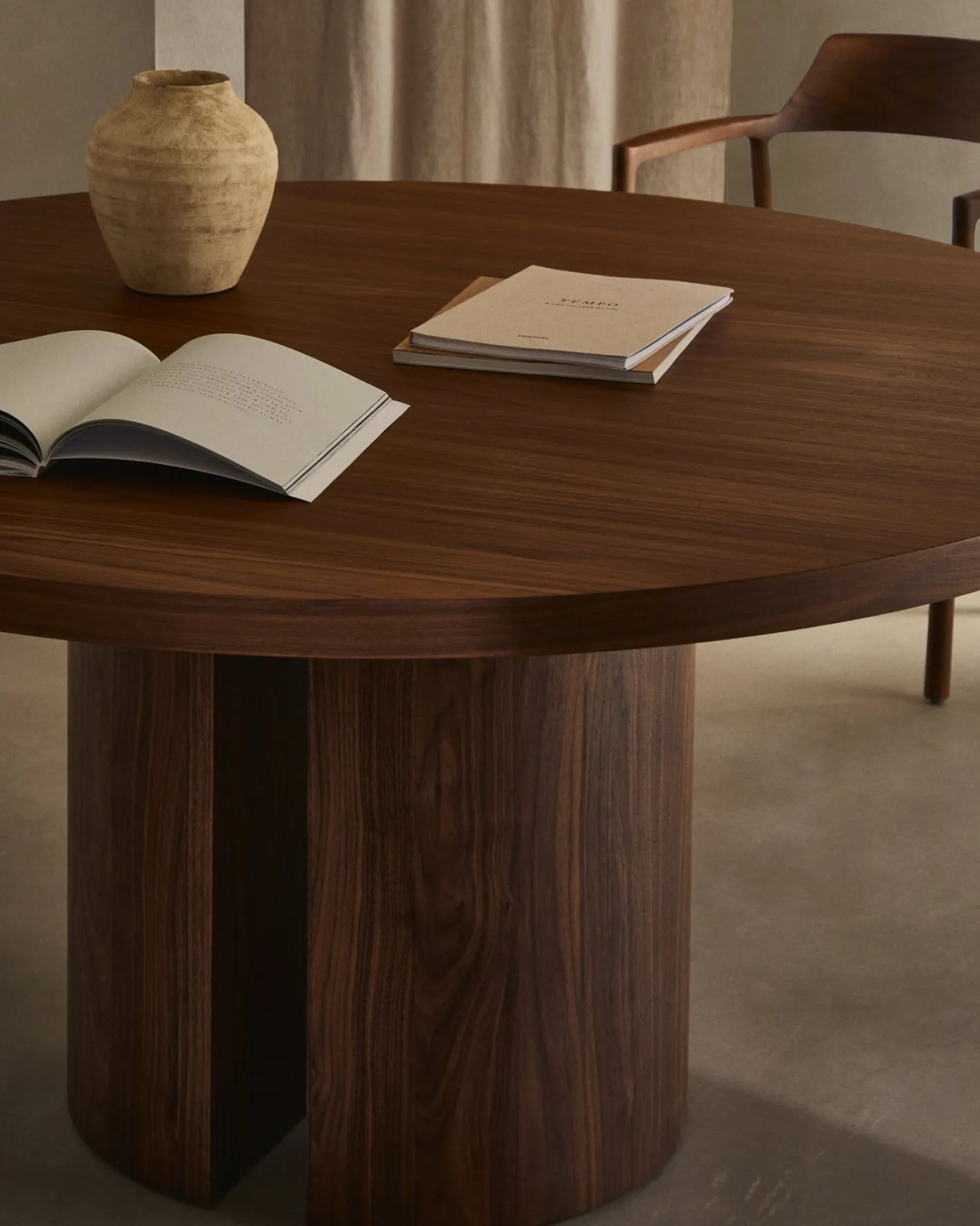 Discount Kave Home Nealy Rond Eettafel Bruin