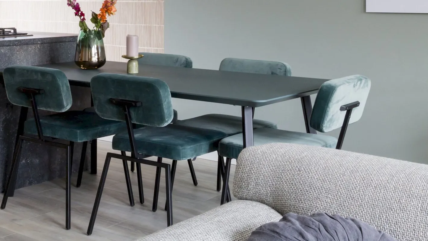 New Studio HENK New Classic Black Eettafel Naturel, zwart