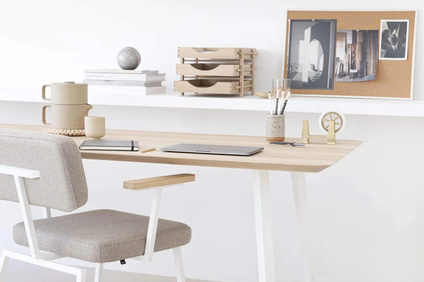 Best Studio HENK New Classic White Eettafel Naturel, wit