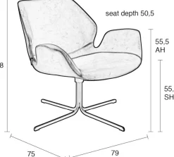 Zuiver Nikki Fauteuil Brown