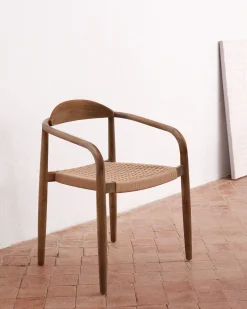 Clearance Kave Home Nina Tuinstoel Bruin, Beige