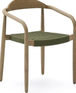 Kave Home Nina Tuinstoel Groen, Naturel