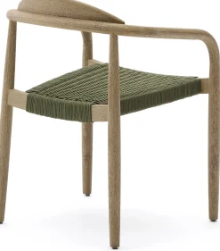 Kave Home Nina Tuinstoel Groen, Naturel