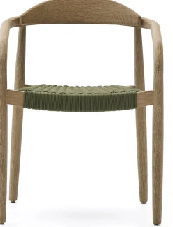 Kave Home Nina Tuinstoel Groen, Naturel