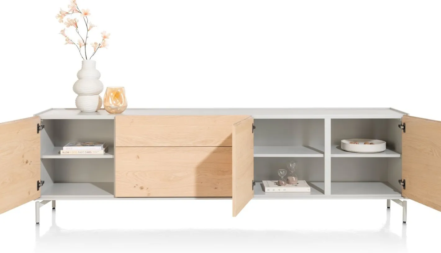 Hot XOOON Niora Dressoir Naturel, Silk Grey