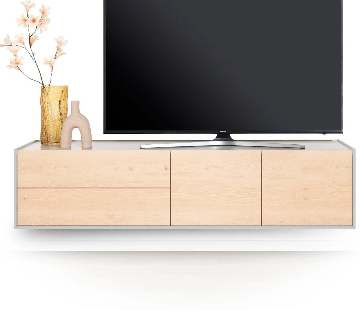 New XOOON Niora Lowboard Naturel, Silk Grey