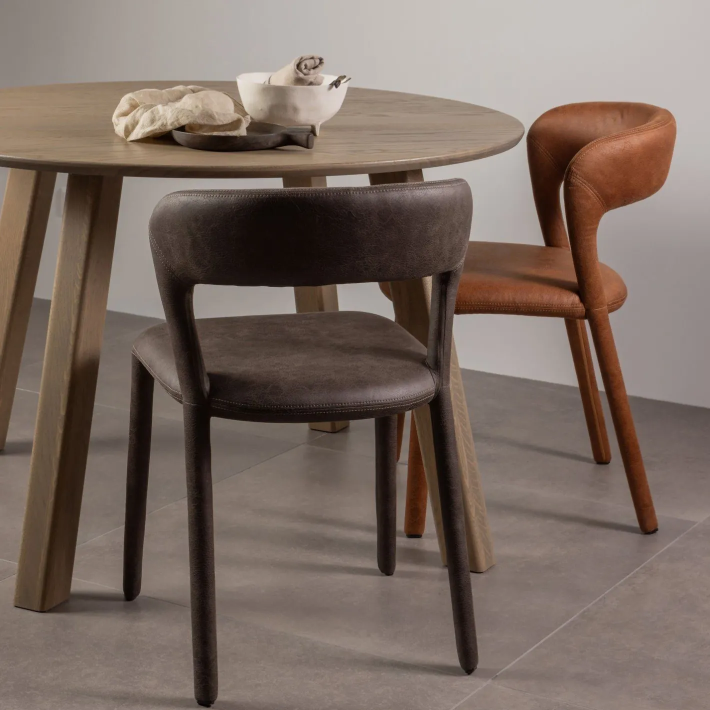 Hot WOOOD Noble Eetkamerstoel Black, Grey