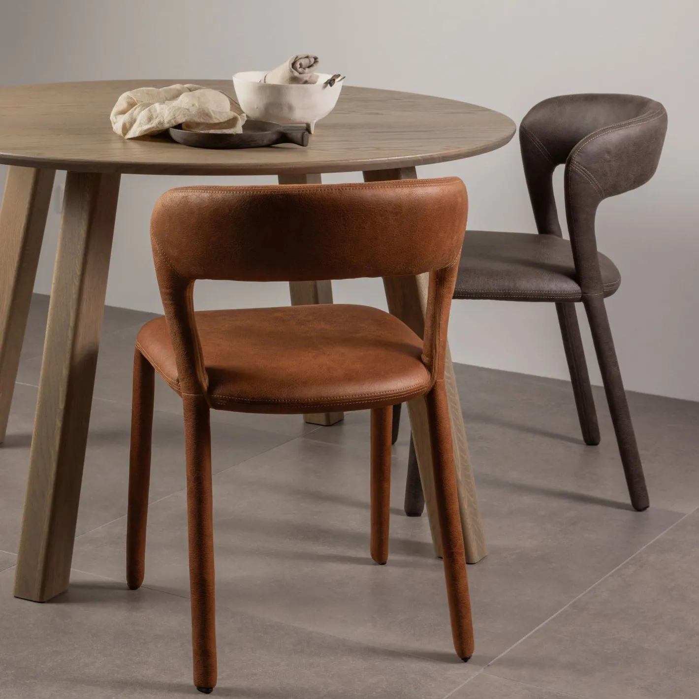 Outlet WOOOD Noble Eetkamerstoel Cognac
