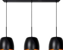 Best Lucide Nolan Zwart Hanglamp Zwart, Goud