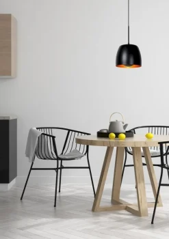 New Lucide Nolan Zwart Hanglamp Zwart, Goud
