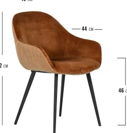 Sale Montèl Nora Eetkamerstoel Cognac, Ocre