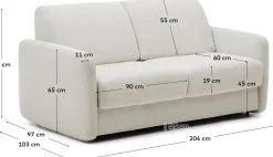 Online Kave Home Nuala Slaapbank Grijs