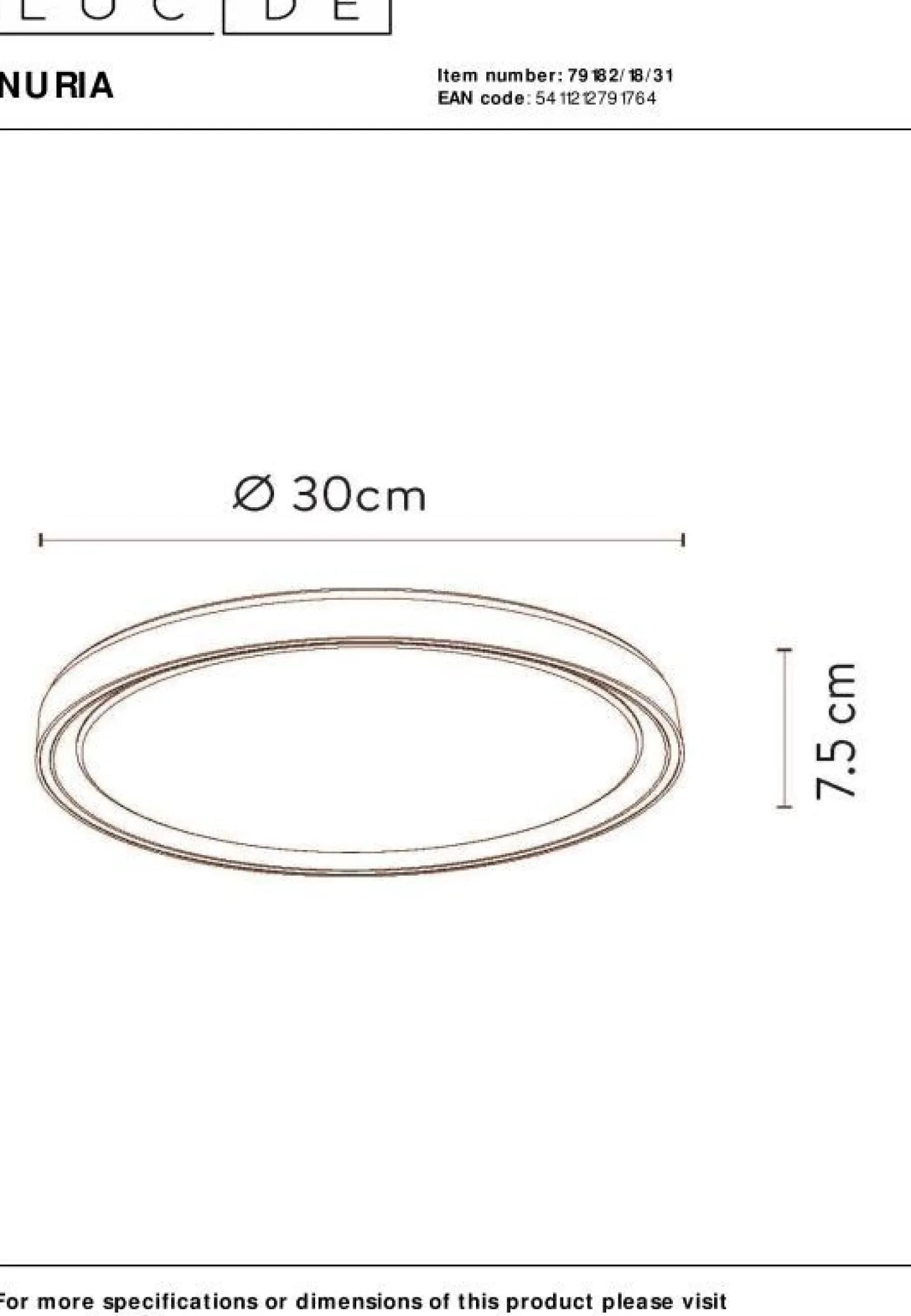 Sale Lucide Nuria Plafondlamp Wit