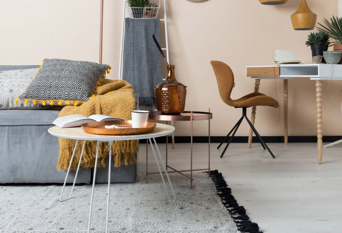 Online Zuiver OMG (set van 2) Eetkamerstoel Camel