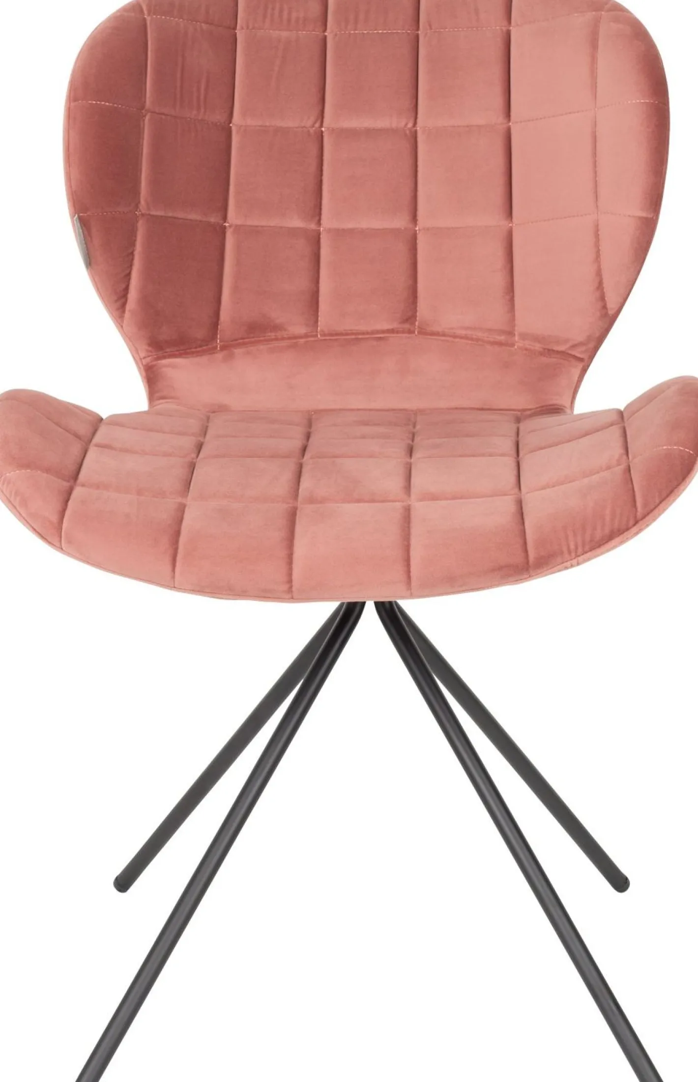 Online Zuiver OMG velvet (set van 2) Eetkamerstoel Old Pink