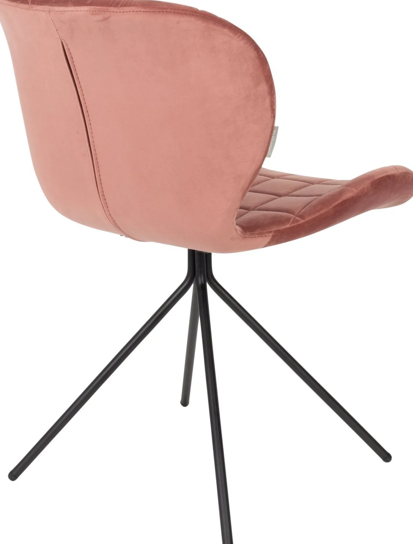 Online Zuiver OMG velvet (set van 2) Eetkamerstoel Old Pink