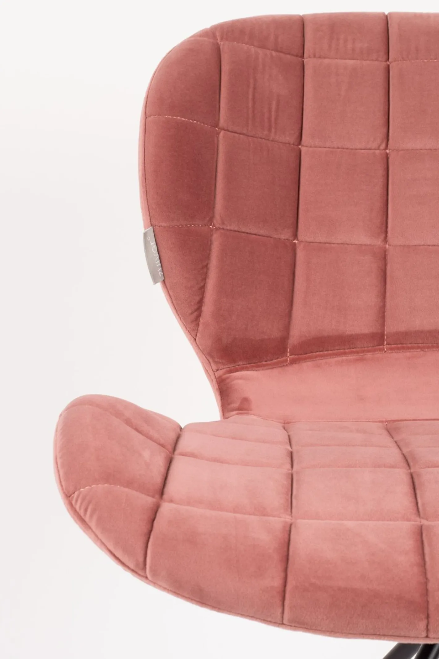 Online Zuiver OMG velvet (set van 2) Eetkamerstoel Old Pink