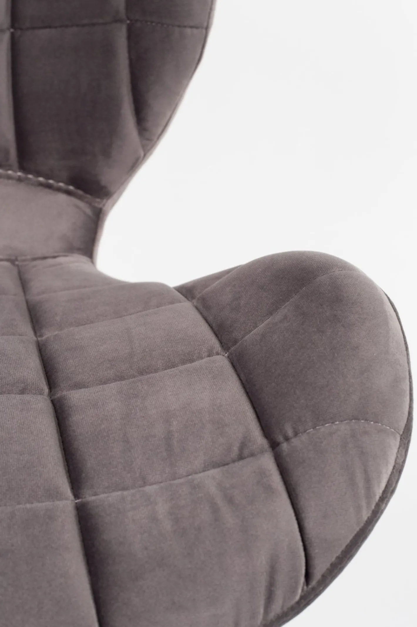 Online Zuiver OMG velvet (set van 2) Eetkamerstoel Grey