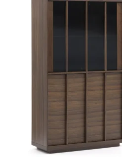 Discount Kave Home Onix Vitrinekast Donker Bruin