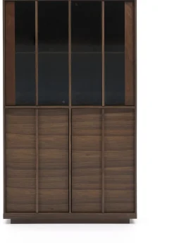 Discount Kave Home Onix Vitrinekast Donker Bruin