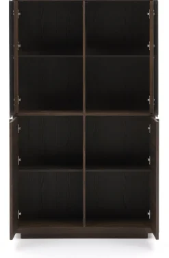 Discount Kave Home Onix Vitrinekast Donker Bruin