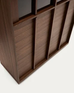 Discount Kave Home Onix Vitrinekast Donker Bruin