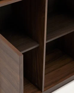 Discount Kave Home Onix Vitrinekast Donker Bruin