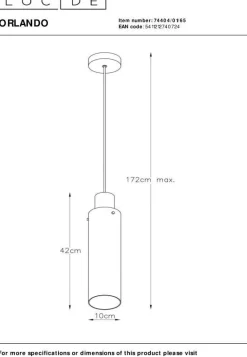 Clearance Lucide Orlando Hanglamp Zwart