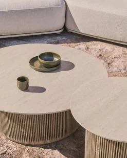 Sale Kave Home Orosei Outdoor Salontafel Ecru, Beige, Naturel