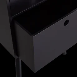 Outlet WOOOD Ozzy Hoog Nachtkastje Black