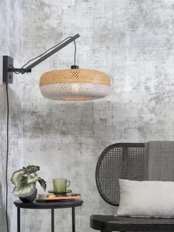 Discount Good&Mojo Palawan S Black Wandlamp Natural/White