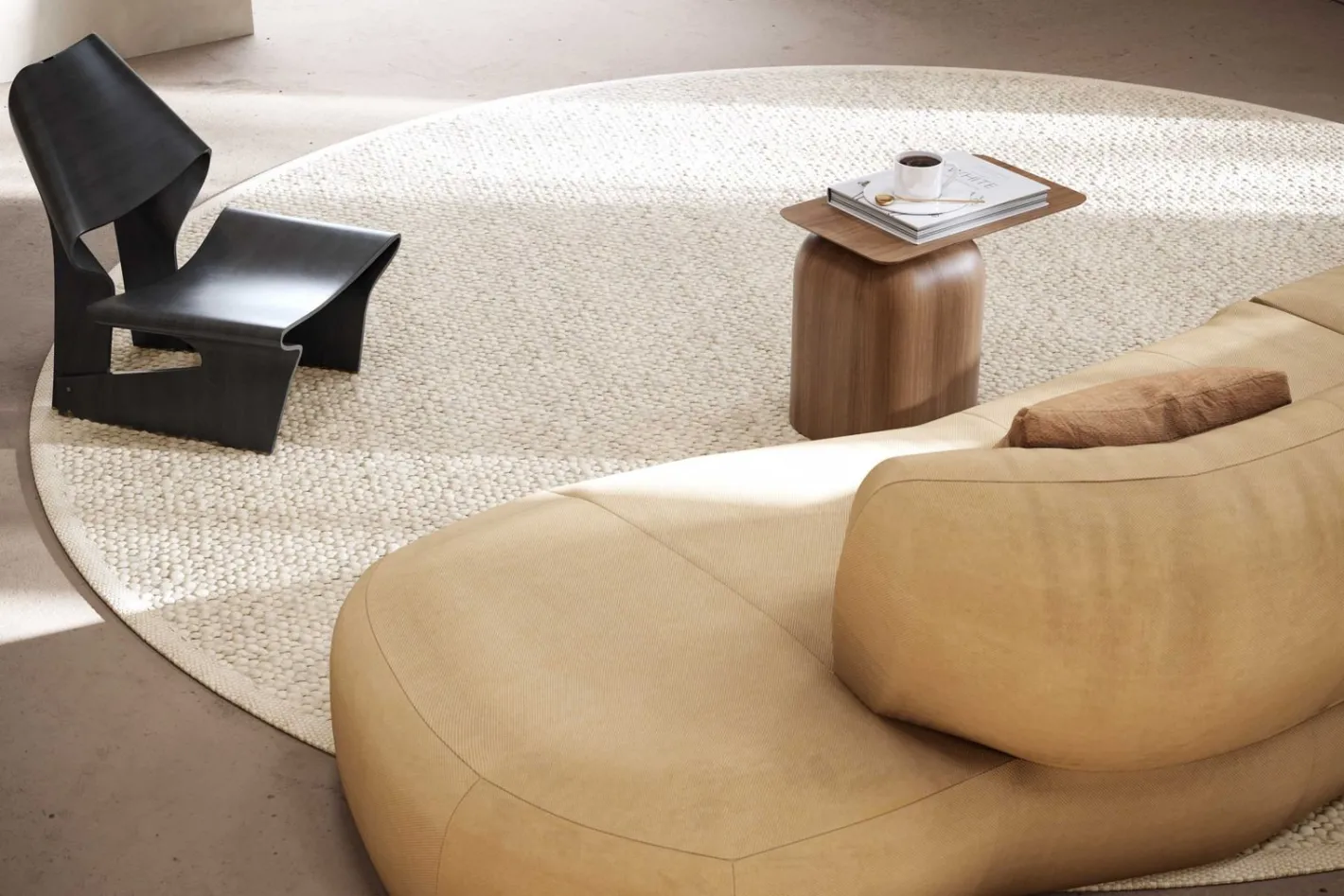 Brinker Carpets Pallio Ajour Black Vloerkleed Creme, Naturel
