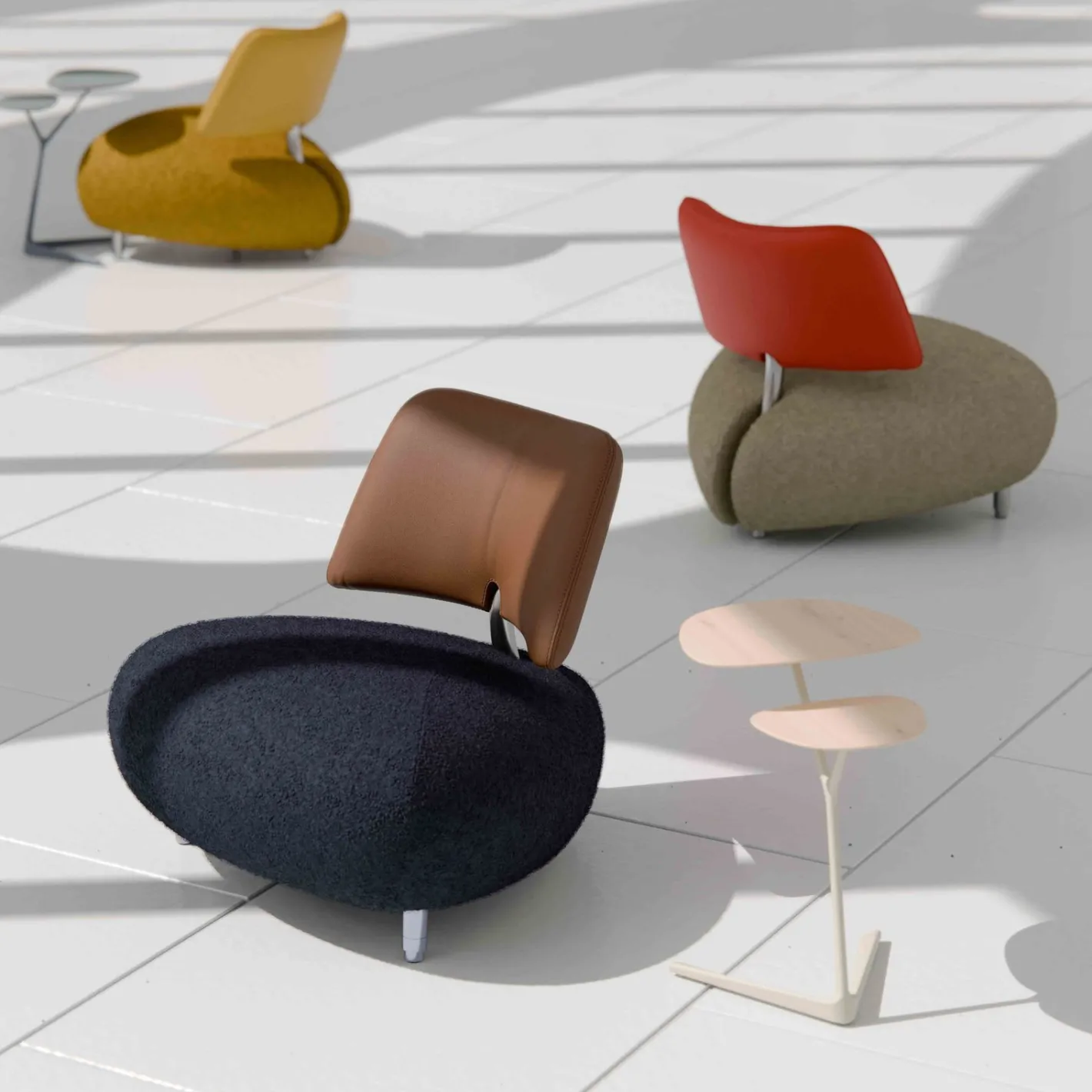 New Leolux Pallone Pa Soft Fauteuil Beige, Thunder