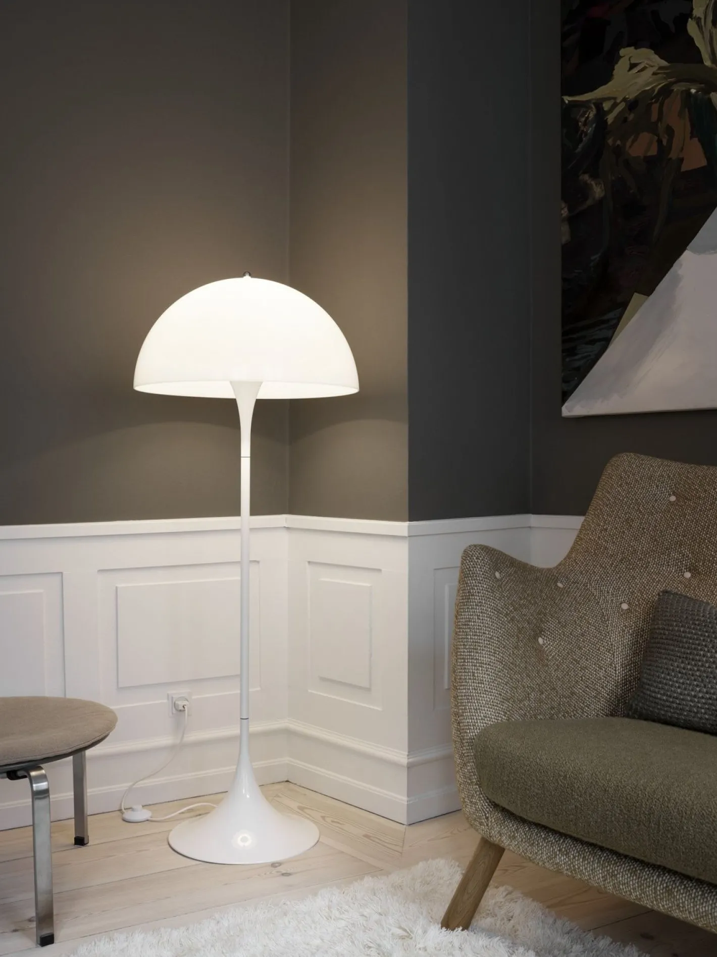 Louis Poulsen Panthella Vloerlamp White Opal