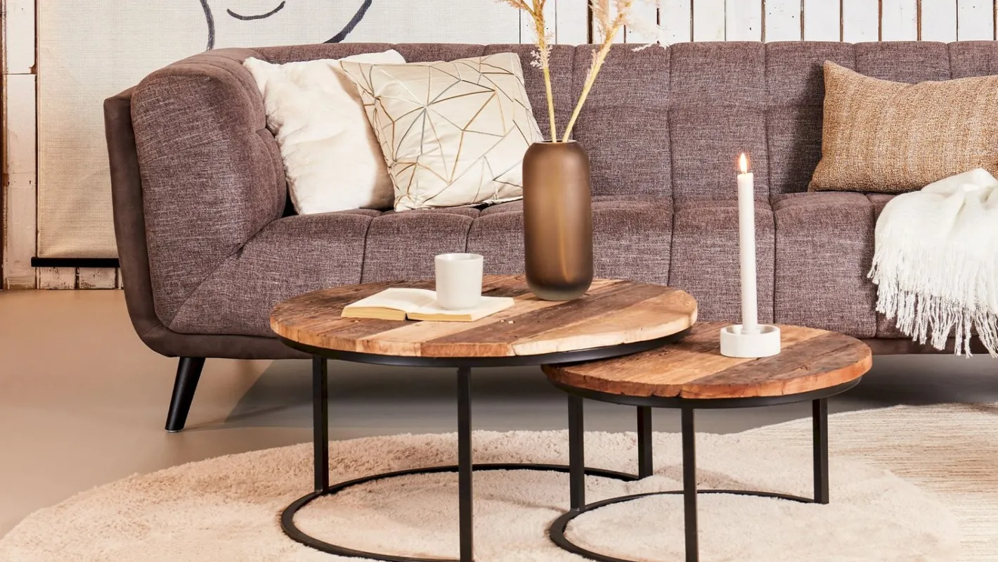 New Trendhopper Perry Rond Vloerkleed Taupe
