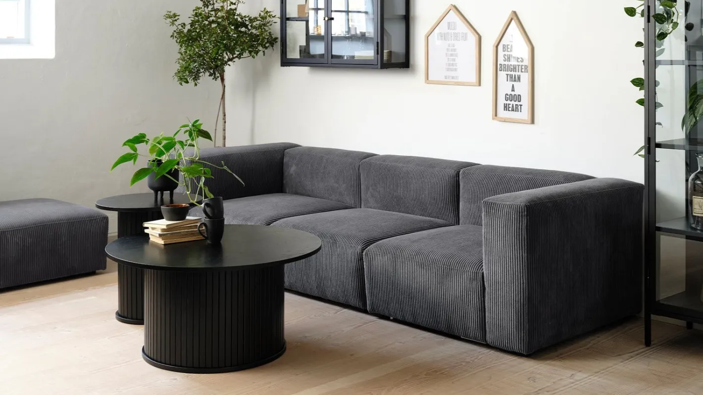 Clearance Eijerkamp Collectie Philou Rond Salontafel Black Oak
