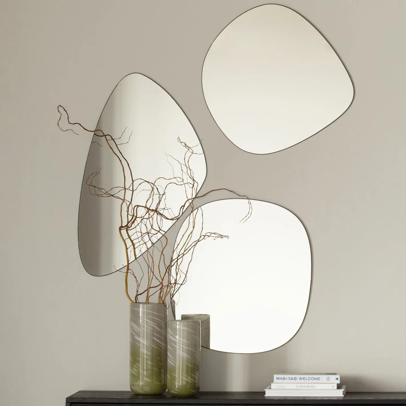 New WOOOD Philou Spiegel Zwart