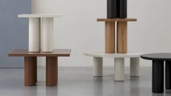 Online Studio HENK Pillar Rond Salontafel Gerookt Gebeitst