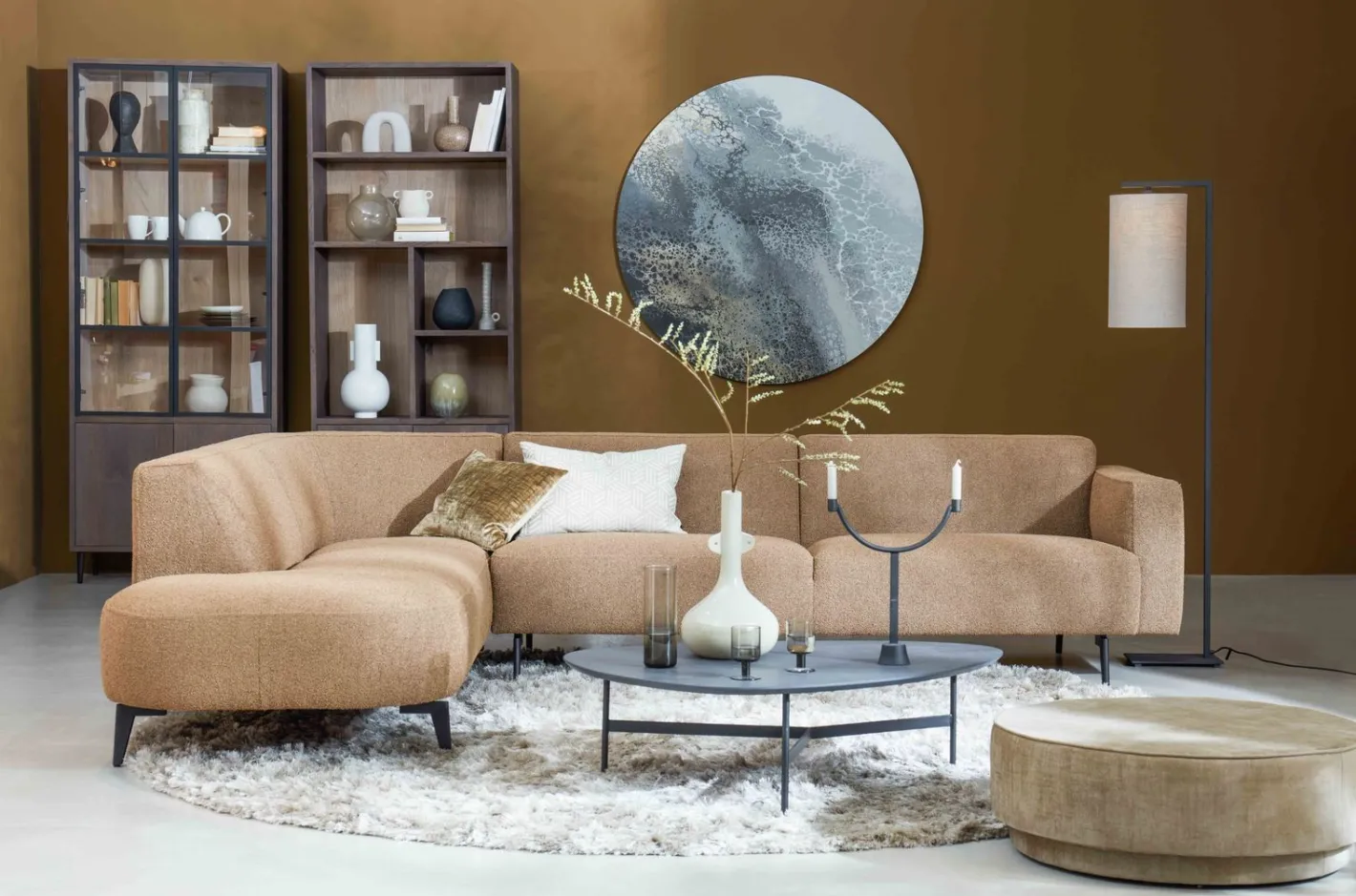Clearance Eijerkamp Collectie Pim Hoekbank Cognac