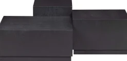 Online WOOOD Pim Set van 3 Bijzettafels Black