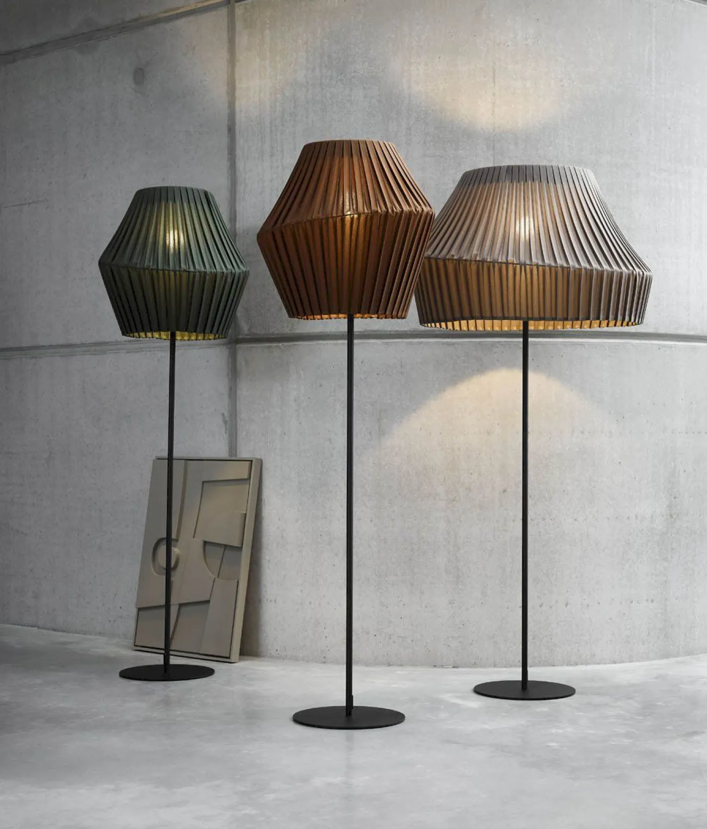 Online Hollands Licht Pleat 75 Vloerlamp Sand Taupe