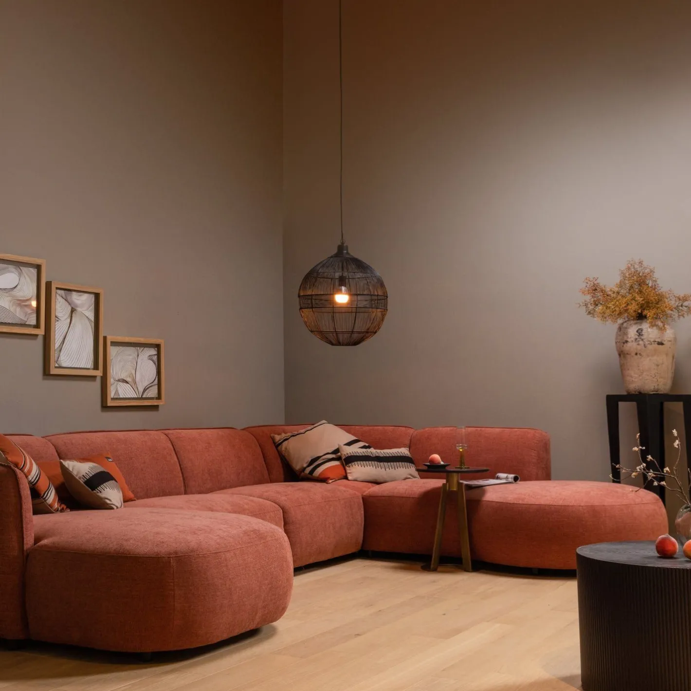 Online WOOOD Polly Rechts U-bank Pink