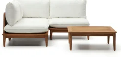 Outlet Kave Home Portitxol Loungeset Wit, Bruin