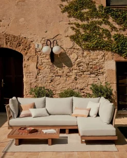 Clearance Kave Home Raco Loungeset Bruin, Grijs