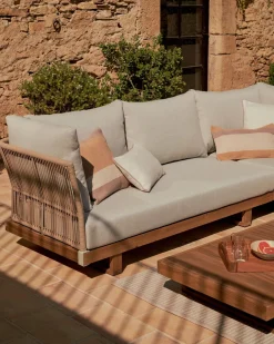 Clearance Kave Home Raco Loungeset Bruin, Grijs