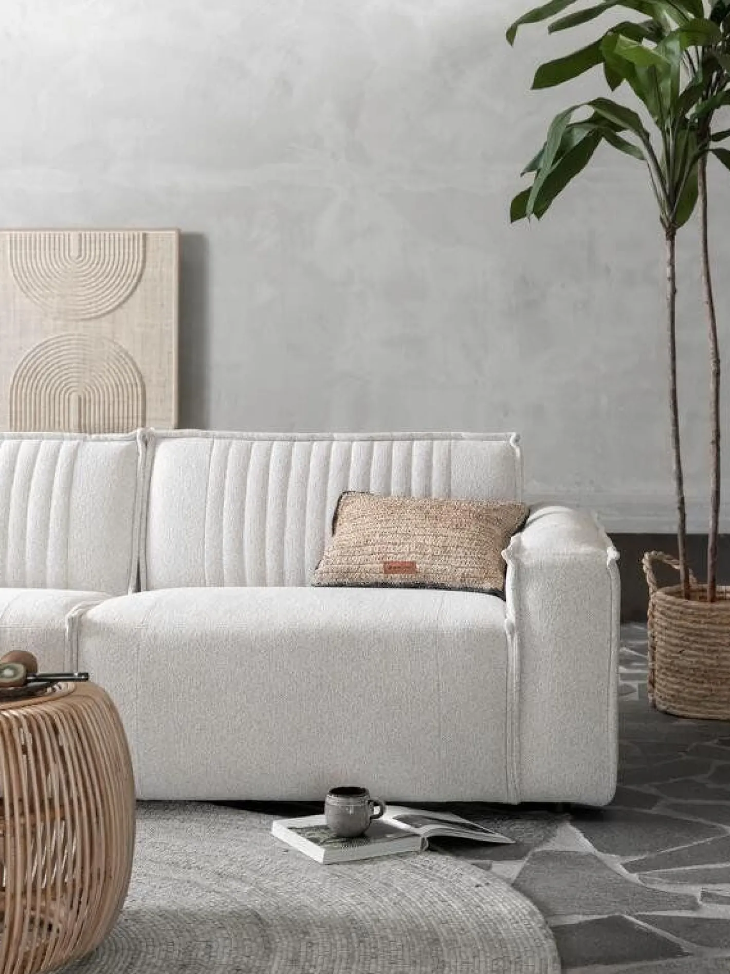 Online MUST Living Rally 1-zits met arm rechts Elementenbank Beige