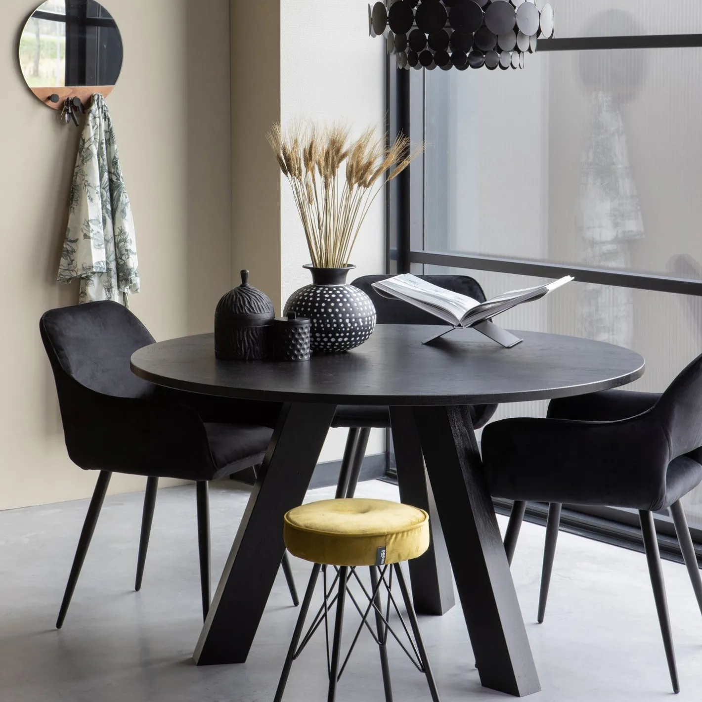 Outlet WOOOD Rhonda Eettafel Blacknight
